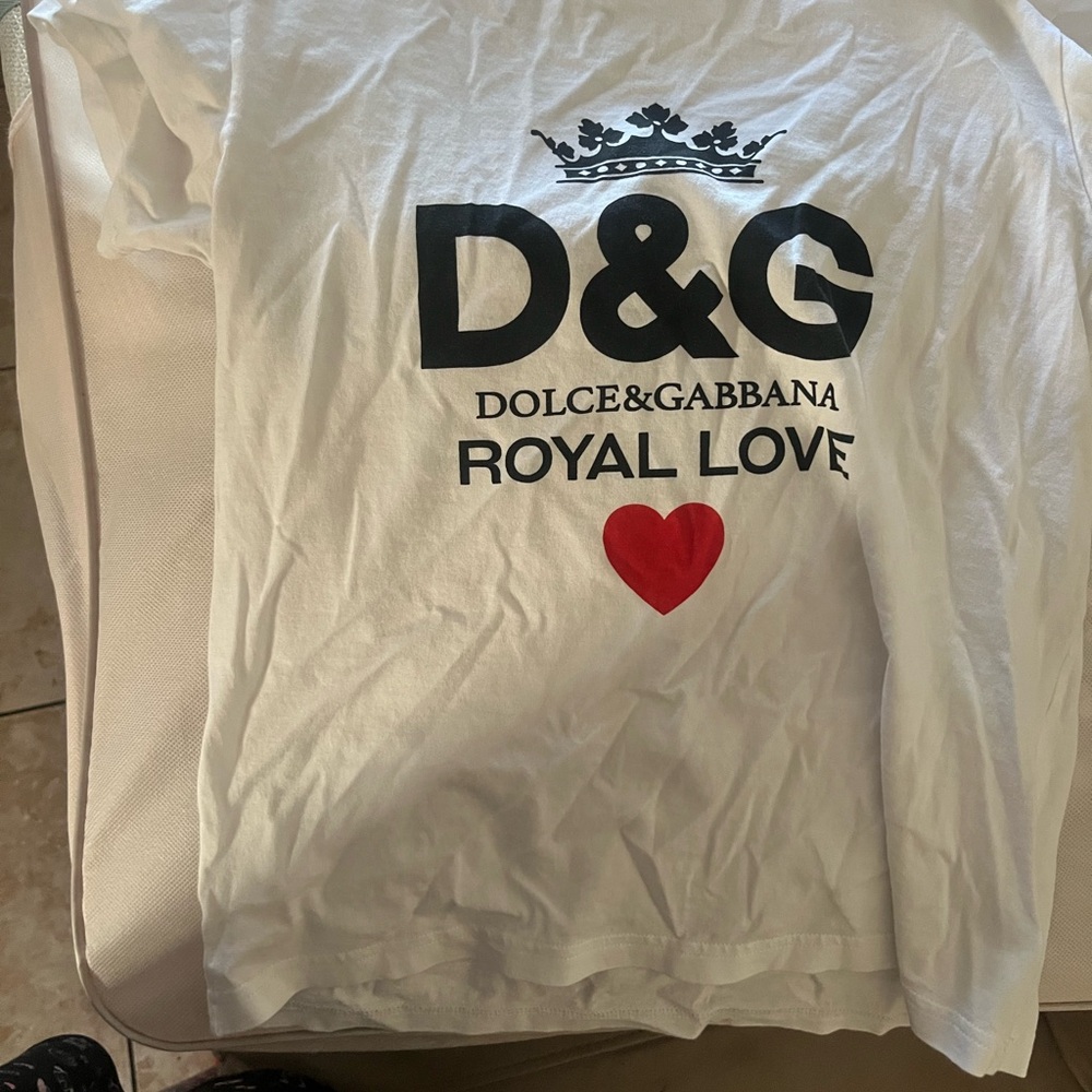 Dolce & Gabbana White Garment with Logo Tag
